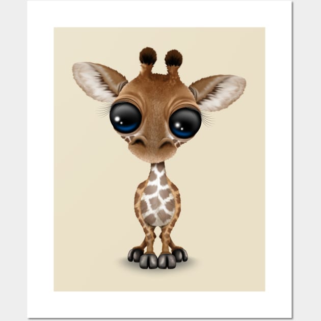 Cute Curious Baby Giraffe Wall Art by jeffbartels